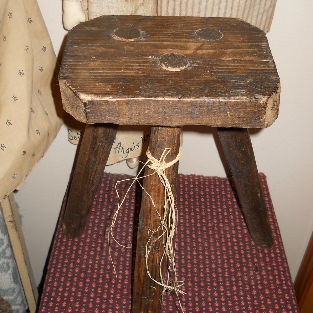 Antique Three Legged Milking Stool